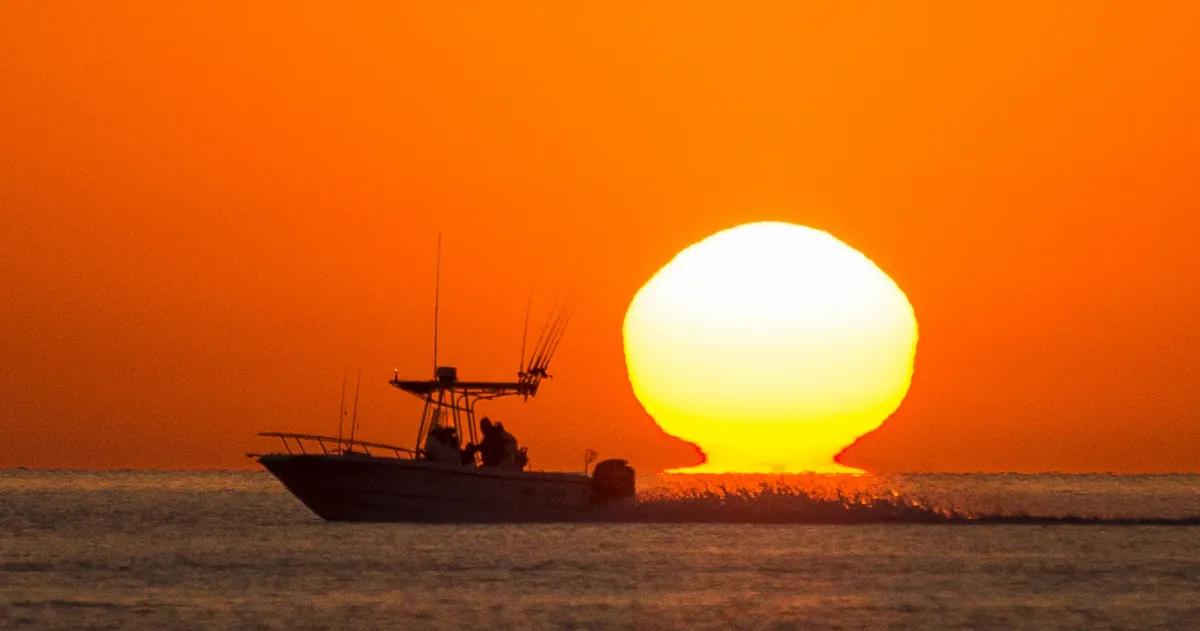 Fishing boat at sunrise on the Sea of Cortez